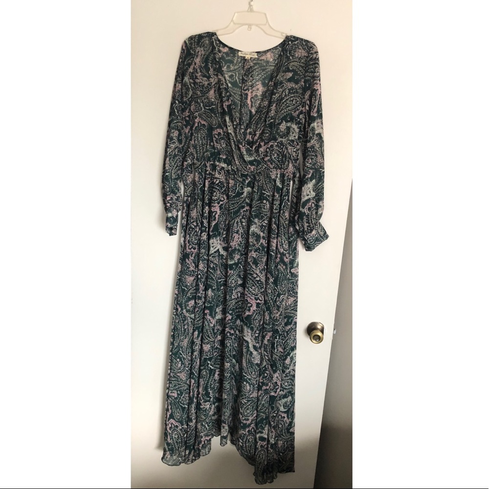 Teal & Purple/pink Maxi dress